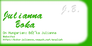 julianna boka business card