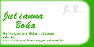 julianna boka business card